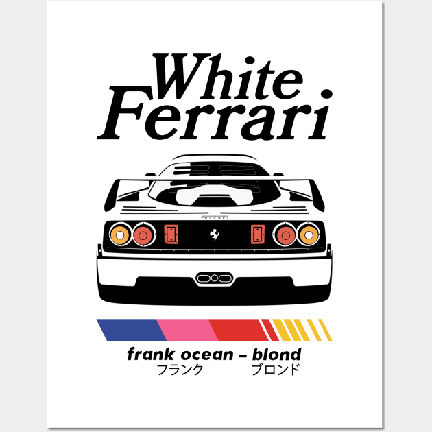 Blond White Ferrari Wall Art by Futiletees